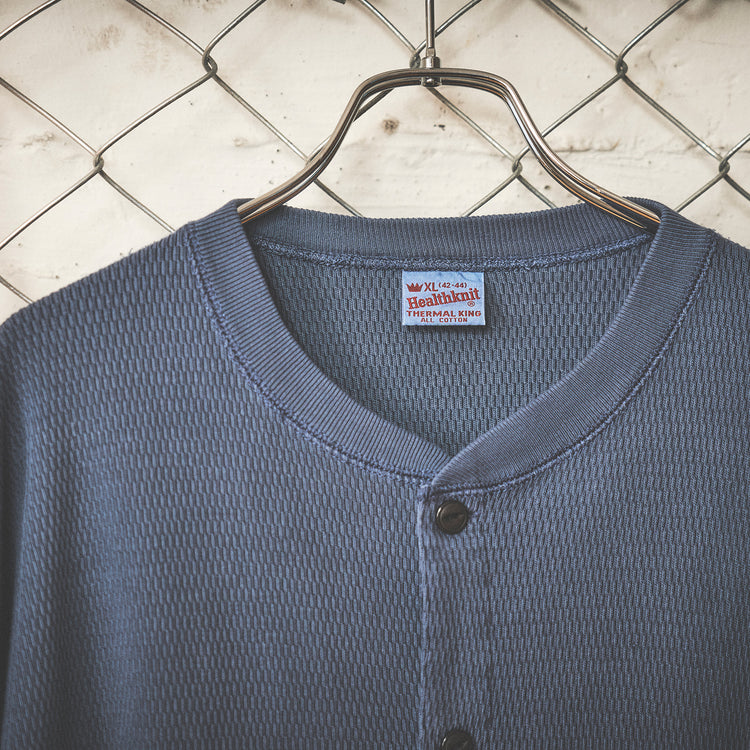 Healthknit | ヘルスニット　Begin別注 ビンテージ加工 サーマルキングラッセルハニカムカーデ