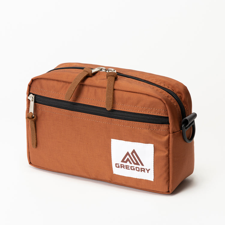 GREGORY | グレゴリー　Begin別注 83-84年正方形プリントタグ パデッドショルダーポーチM デザートラスト ミニポーチ付き