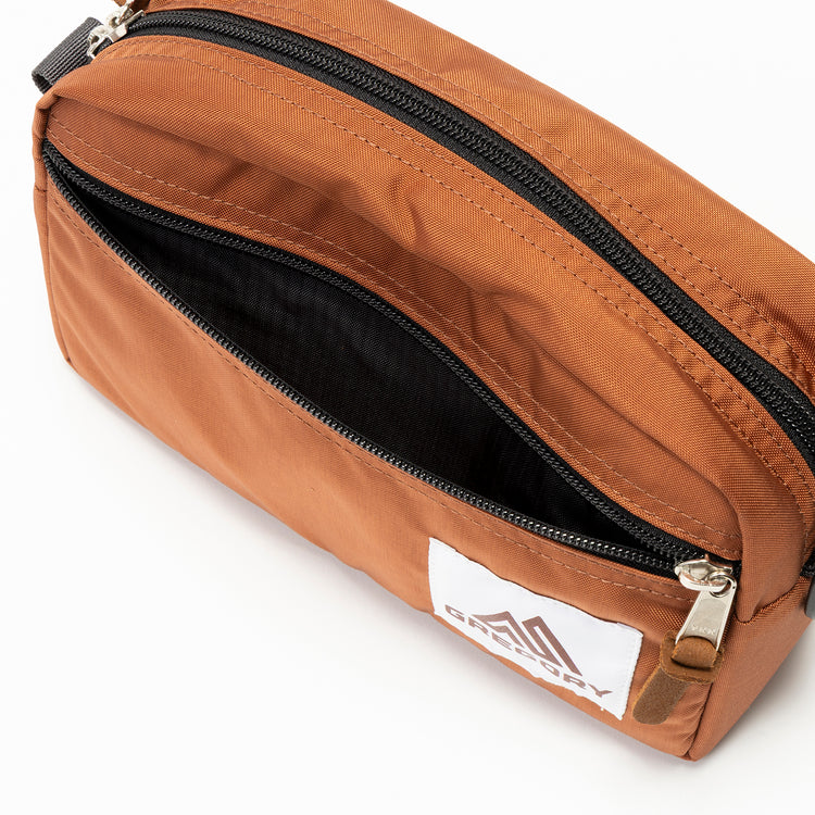 GREGORY | グレゴリー　Begin別注 83-84年正方形プリントタグ パデッドショルダーポーチM デザートラスト ミニポーチ付き