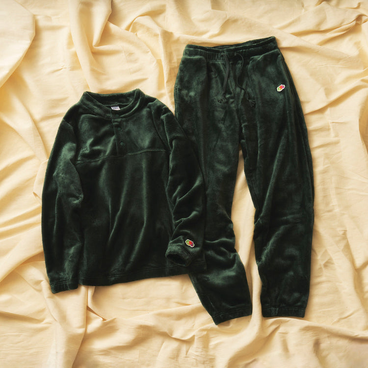 FRUIT OF THE LOOM | フルーツオブザルーム　Begin別注 とろける着心地のボアハーフスナップ＆パンツ