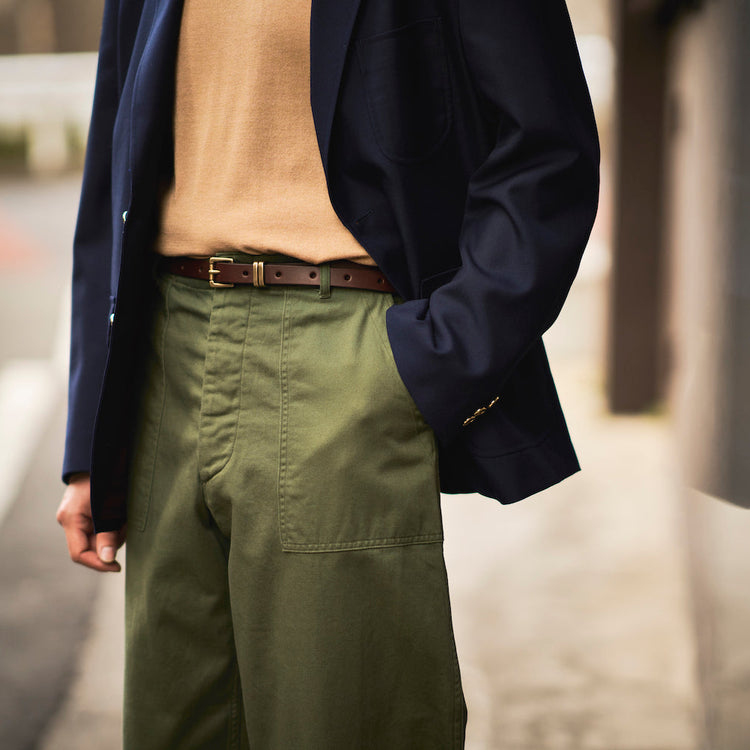 BARNS OUTFITTERS | バーンズ アウトフィッターズ　Narrow HMG Lthr Bt