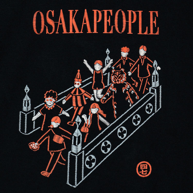 (黒)Osaka No.02 大行進 in 心斎橋 バックプリント