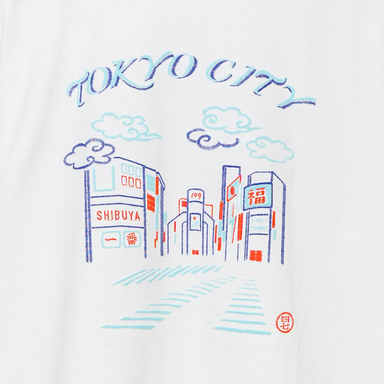 (白)Tokyo No.04 渋谷スクランブル バックプリント