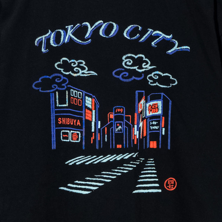 (黒)Tokyo No.04 渋谷スクランブル バックプリント