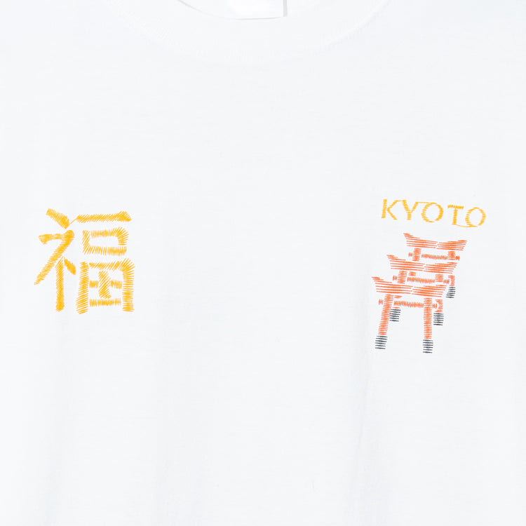 (白)Kyoto No.02 京都ノ地図 胸元プリント