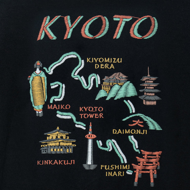 (黒)Kyoto No.02 京都ノ地図 バックプリント