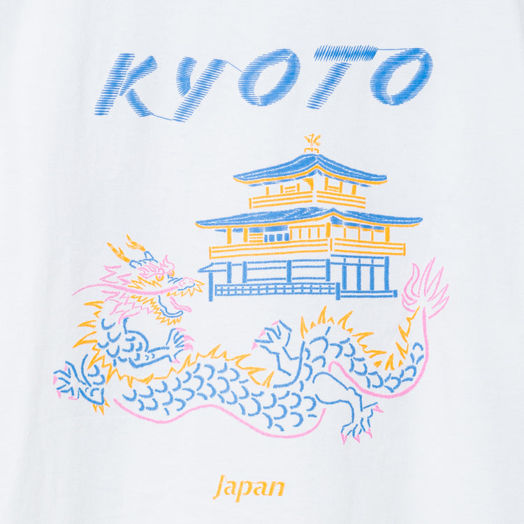 (白)Kyoto No.03 金閣寺と龍 バックプリント