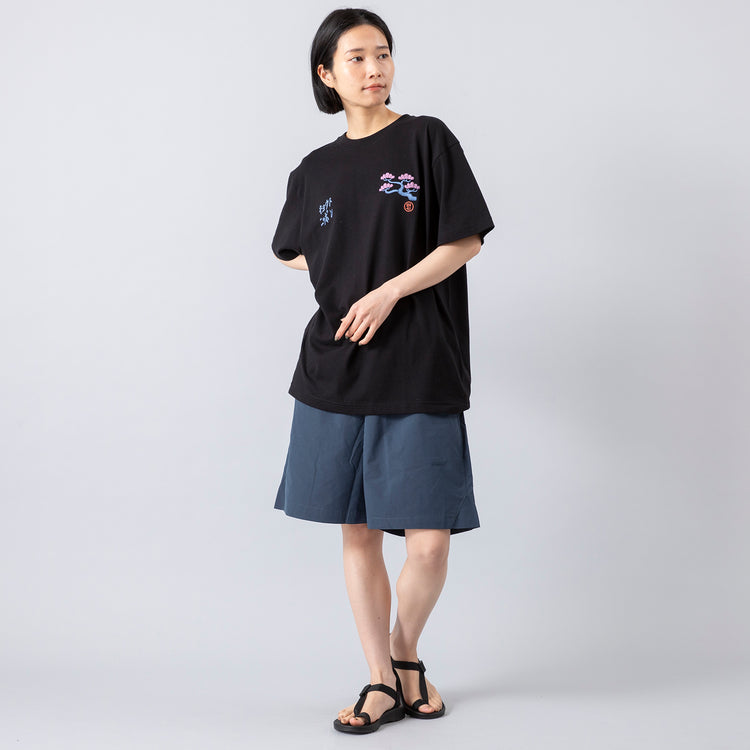 着用サイズM (モデル身長163cm),meltumのSCOTCHGARD WIDE SHORTS|ChacoのWボーディー,https://market.e-begin.jp/products/bei_mlt1169q_lala|https://market.e-begin.jp/products/af_cha0736o_lala