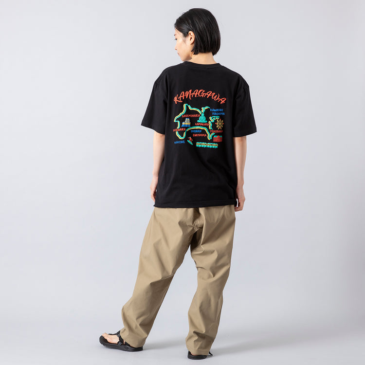 (黒)Kanagawa No.03 神奈川ノ地図 着用サイズM (モデル身長163cm),meltumのSORONA® CLIMBING TECH PANTS|ChacoのWボーディー,https://market.e-begin.jp/products/bei_mlt1170q_lala|https://market.e-begin.jp/products/af_cha0736o_lala