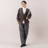 モデル身長163cm,ARCH&LINEのオーガニックコットン オンオフ兼用カーデ|MANONのGATHER SLEEVE BAND COLLAR SHT|NEI/NORのスクエアチャームピアス,https://market.e-begin.jp/products/ach_ach1162s_lala|https://market.e-begin.jp/products/mks_mnn1174s_lala|https://market.e-begin.jp/products/ris_ner0789s_lala