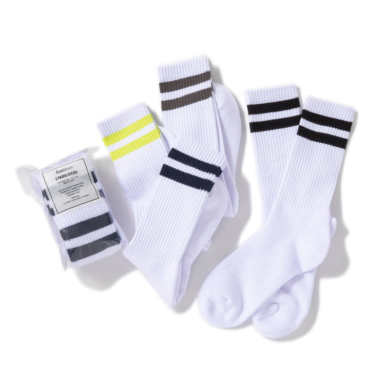 FreshService | フレッシュサービス　2-PACK LINE CREW SOCKS