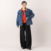 モデル身長163cm,LeeのLee STORM RIDER 101LJ|lelillのハイテクワッフルニット|UNIVERSAL OVERALLの2TUCK WIDE STRAIGHT PANTS|rapiécageのメタルボールチョーカー,https://market.e-begin.jp/products/edw_lee1221s_lala|https://market.e-begin.jp/products/ana_lel1248s_lala|https://market.e-begin.jp/products/dre_uni1061s_lala|https://market.e-begin.jp/products/rdx_rpc0794s_lala