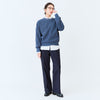 モデル身長167cm,lelillのハイテクワッフルニット|Le Melangeのノータックトラウザーパンツ|Jalan Sriwijayaのネイビービットローファー|auraのmatt snake necklace,https://market.e-begin.jp/products/ana_lel1248s_lala|https://market.e-begin.jp/products/inf_lem0961r_lala|https://market.e-begin.jp/products/gmt_srw1032p_lala|https://market.e-begin.jp/products/crp_aur0564o_lala