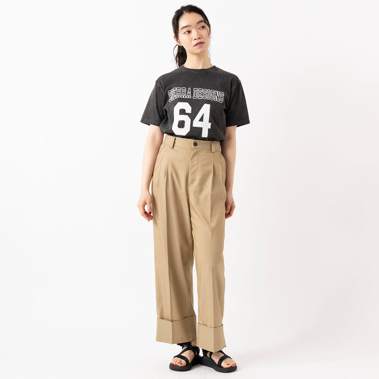 モデル身長165cm,FIL DE FERのシャンブレーツイル ワイドターンアップパンツ|CHACOのWs CUSHZ,https://market.e-begin.jp/products/rdx_fdf0398u_lala|https://market.e-begin.jp/products/af_cha0392u_lala