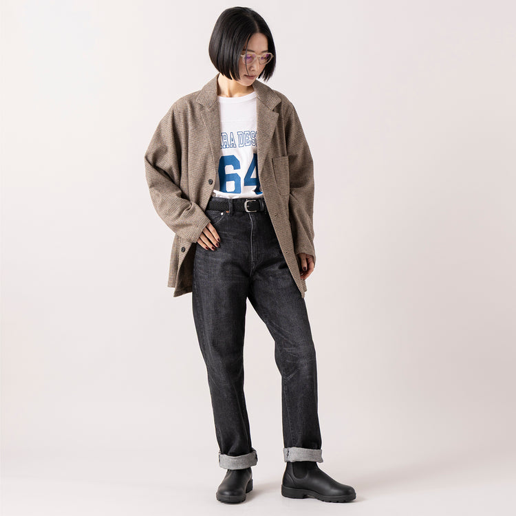 着用サイズL (モデル身長165cm),YARMO THE UNIFORMのチェックジャケット|SIERRA DESIGNSのフットボールTEE|caquのmodern classic|BlundstoneのORIGINALAS VEGAN,https://market.e-begin.jp/products/gra_ytu1214s_lala|https://market.e-begin.jp/products/arg_sie1183s_lala|https://market.e-begin.jp/products/tan_caq1278s_lala|https://market.e-begin.jp/products/sed_bld0572l_lala