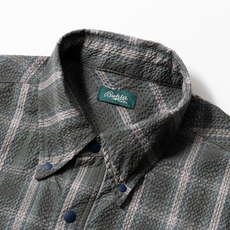 BUKTA | バクタ　スナップボタン5分袖シャツ