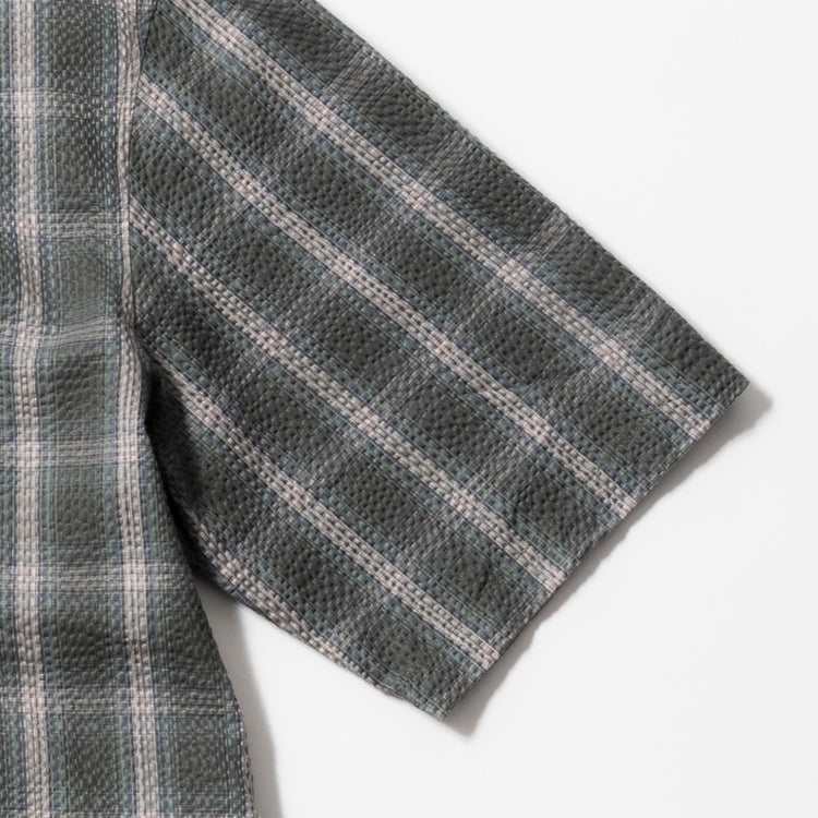 BUKTA | バクタ　スナップボタン5分袖シャツ