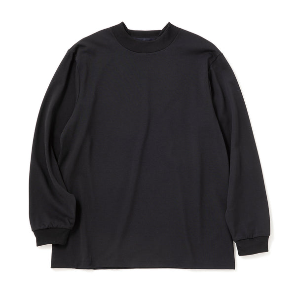 HANDROOM | ハンドルーム POLYESTER COTTON FEEL MOCK NECK T-SHIRT LONG SLEEVE