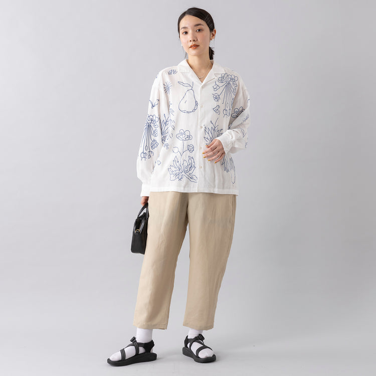 モデル身長163cm,RNA-Nのラッキーモチーフシャツ|MANONのLINEN NYLON EASY PANTS|タイドウェイの2WAY MOSSボストン|BaqlessのCharisma Button 8.5mm|auraのKEY HOOK NECKLACE,https://market.e-begin.jp/products/tky_rnn0117s_lala|https://market.e-begin.jp/products/mks_mnn0107s_lala|https://market.e-begin.jp/products/snk_tid0304j_lala|https://market.e-begin.jp/products/kim_baq1152q_lala|https://market.e-begin.jp/products/crp_aur0067s_lala