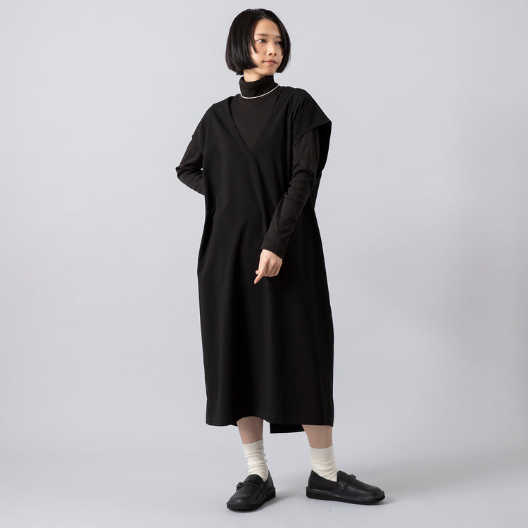 モデル身長165cm,RNA-Nのフライスタートル|HEAVENLYのTR Vneck N/S Onepiece|ORGANIC HANDLOOMのBENGAL|rapiécageのガラスパールチョーカー,https://market.e-begin.jp/products/tky_rnn0475r_lala|https://market.e-begin.jp/products/dlt_hvr0491r_lala|https://market.e-begin.jp/products/sed_ogh0471r_lala|https://market.e-begin.jp/products/rdx_rpc0377m_lala