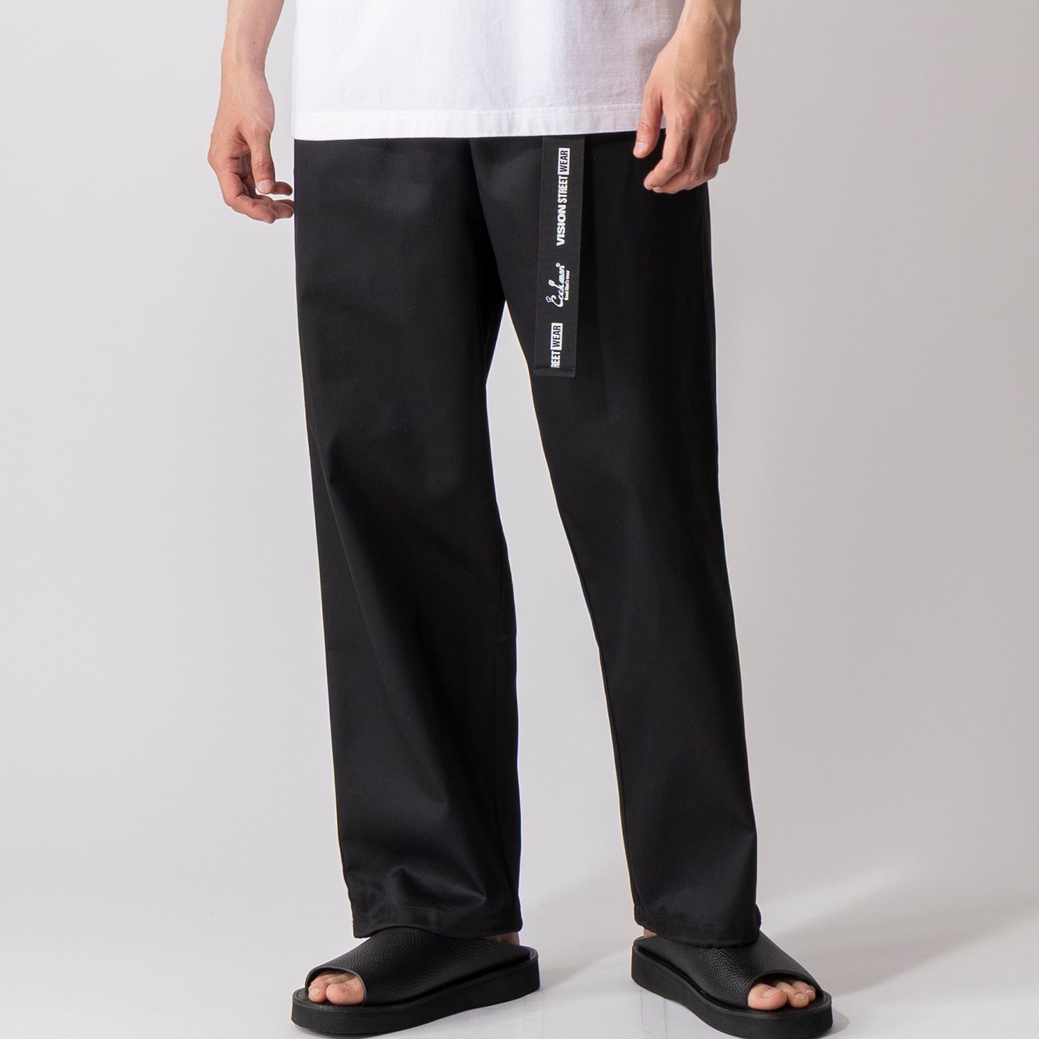 Cookman | クックマン Chef Pants Semiwide Black Belt Vision Black