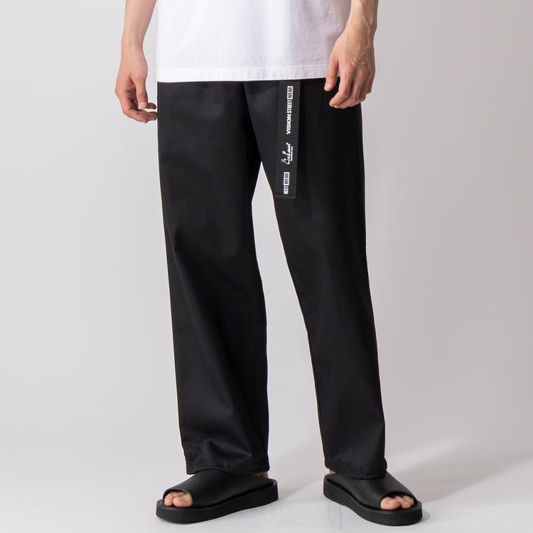 パンマン3 Cookman | クックマン Chef Pants Semiwide Black Belt Vision Black