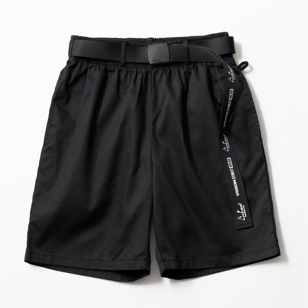 Cookman | クックマン Chef Pants Short Black Belt Vision Black