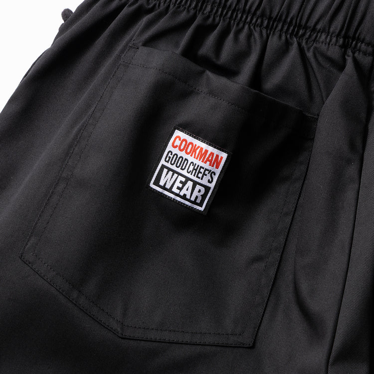 Cookman | クックマン　Chef Pants Short Black Belt Vision Black