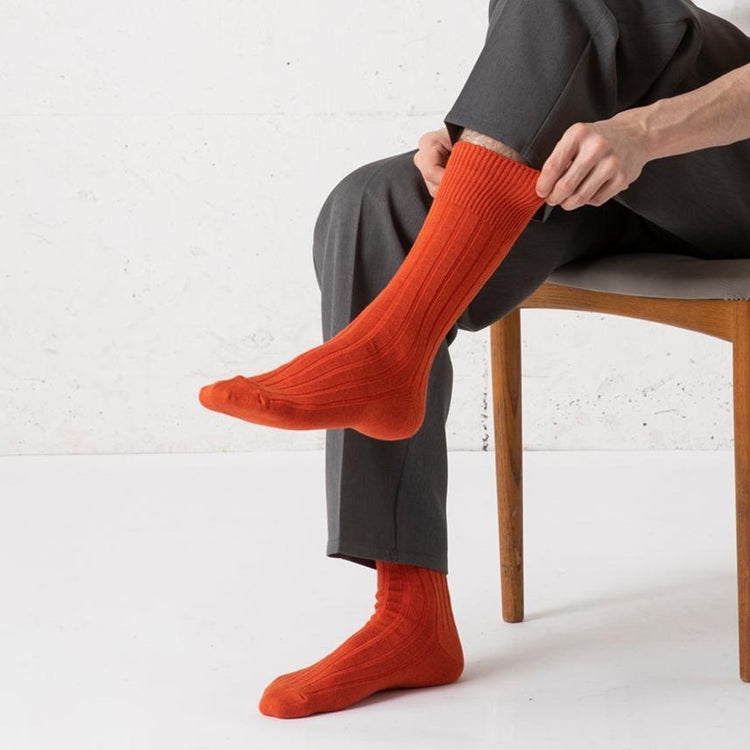 SHOWATABÉ | ショウワタベ　Cashmere Cotton Ribbed Socks