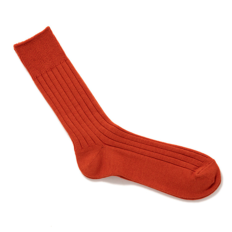 SHOWATABÉ | ショウワタベ　Cashmere Cotton Ribbed Socks