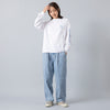 モデル身長163cm,ARCH&LINEのOG DENIM CREW PANTS|Moonstarのローバスケットヴィンテージグレー,https://market.e-begin.jp/products/ach_ach0228r_lala|https://market.e-begin.jp/products/mns_mns0286o_lala