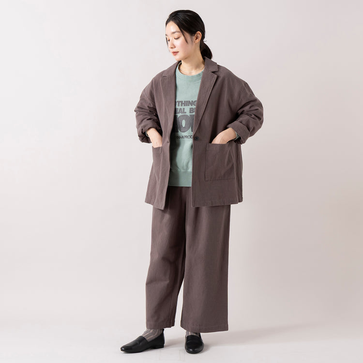 モデル身長 163cm,RNA-Nのユーズドライクスウェット|HEAVENLYのCotton Linen Canvas Wide Straight Pants|TaaiiのSILVER925 フォックステイルネックレス,https://market.e-begin.jp/products/tky_rnn0014u_lala|https://market.e-begin.jp/products/dlt_hvr0017u_lala|https://market.e-begin.jp/products/tii_tii0078u_lala