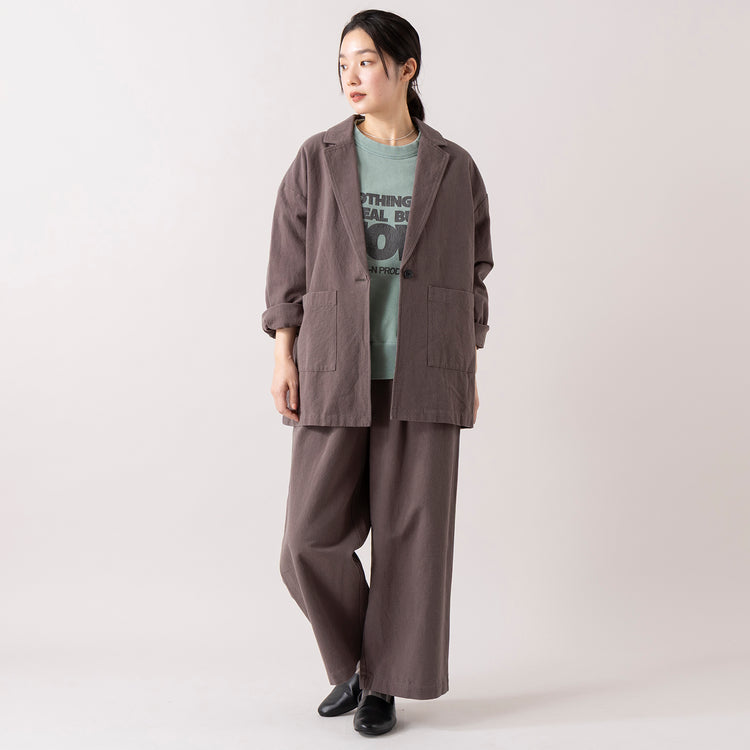 モデル身長 163cm,RNA-Nのユーズドライクスウェット|HEAVENLYのCotton Linen Canvas Wide Straight Pants|TaaiiのSILVER925 フォックステイルネックレス,https://market.e-begin.jp/products/tky_rnn0014u_lala|https://market.e-begin.jp/products/dlt_hvr0017u_lala|https://market.e-begin.jp/products/tii_tii0078u_lala