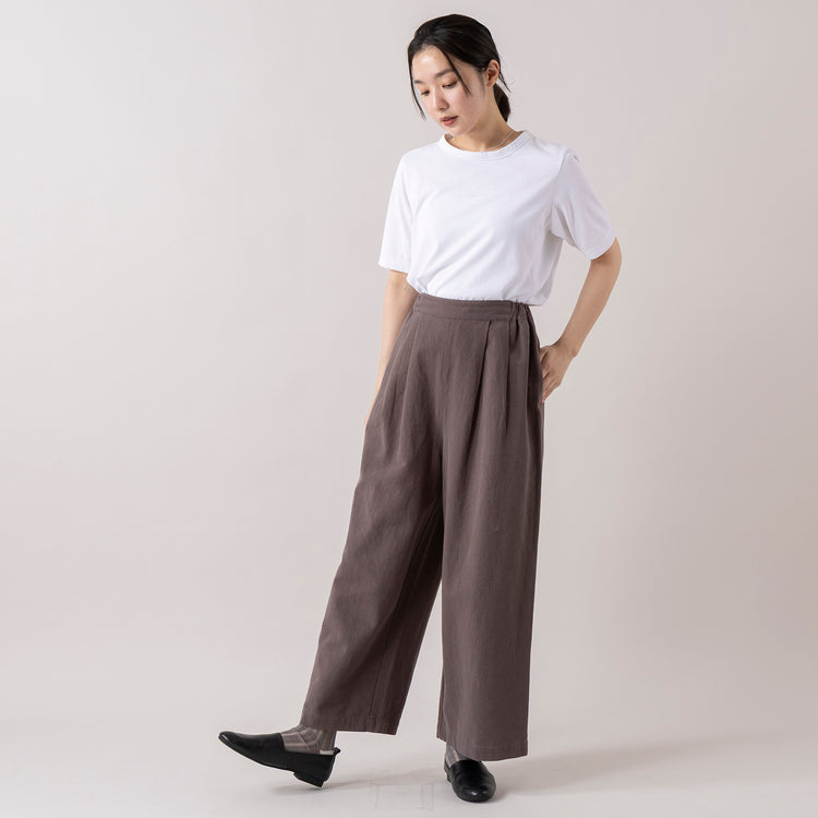 モデル身長 163cm,lelillのほそ見えリバースウィーブT,https://market.e-begin.jp/products/ana_lel0747q_lala