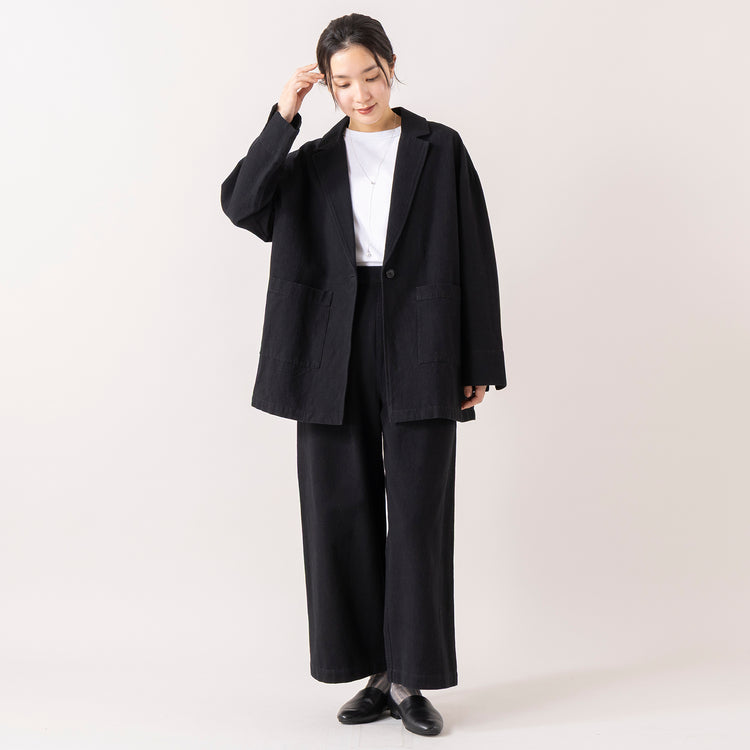モデル身長 163cm,HEAVENLYのCotton Linen Canvas Tailoerd Jacket|lelillのほそ見えリバースウィーブT|314(サンイチヨン)のスライドパールネックレス,https://market.e-begin.jp/products/dlt_hvr0016u_lala|https://market.e-begin.jp/products/ana_lel0747q_lala|https://market.e-begin.jp/products/siy_siy0008u_lala