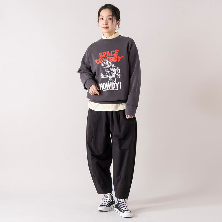 モデル身長 163cm,BARNS OUTFITTERSのATHLETIC CREW SWEAT|ciaoのオックスフォードB.D.シャツ,https://market.e-begin.jp/products/tka_bof0012u_lala|https://market.e-begin.jp/products/hag_cia0077s_lala