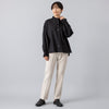 モデル身長163cm,Atelier Mont KemmelのCOTTON LINEN PANTS|GLENFIELDのシャークソールビジネスサンダル,https://market.e-begin.jp/products/sta_amk0008r_lala|https://market.e-begin.jp/products/jal_gfd0392q_lala