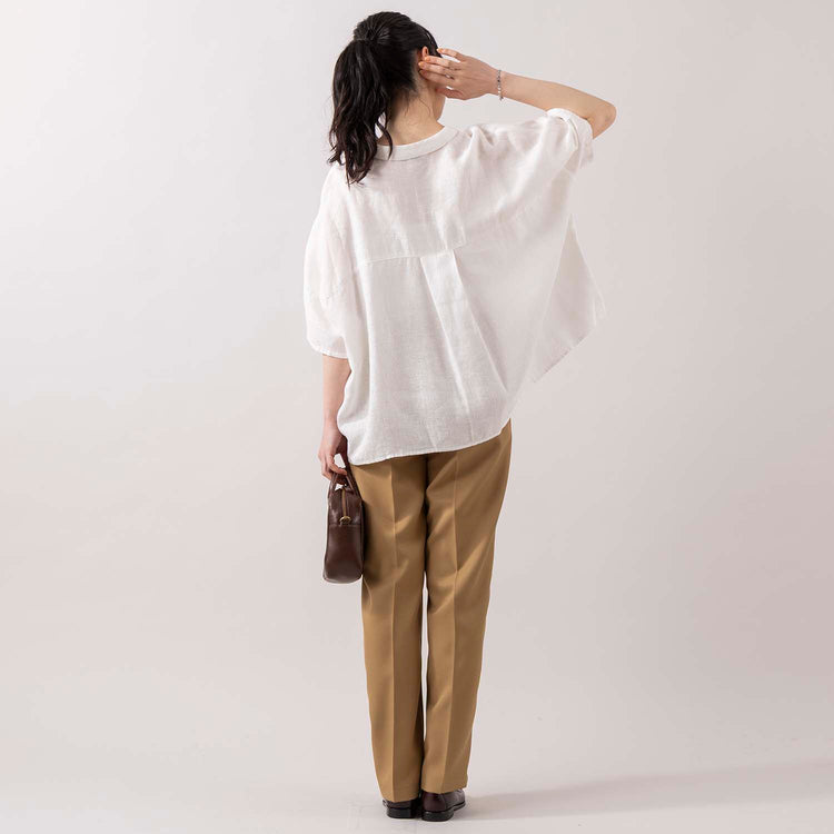 モデル身長 165cm,MANUAL ALPHABETのTWILL SEMI- EASY TROUSERS for Lala Begin|タイドウェイの2WAY MOSSボストン|rapiécageのステンレスフラワープレートブレスレット,https://market.e-begin.jp/products/mks_man0093u_lala|https://market.e-begin.jp/products/snk_tid0304j_lala|https://market.e-begin.jp/products/rdx_rpc0109u_lala