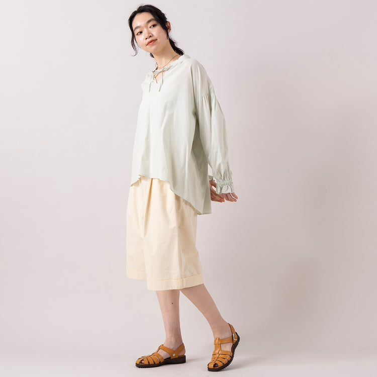 モデル身長 165cm,HEAVENLYのCotton Twill Short Pants|GLENFIELDのシャークソールグルカサンダル|rapiécageのプチメタルコードチョーカー,https://market.e-begin.jp/products/dlt_hvr0160u_lala|https://market.e-begin.jp/products/jal_gfd0391q_lala|https://market.e-begin.jp/products/rdx_rpc0105u_lala