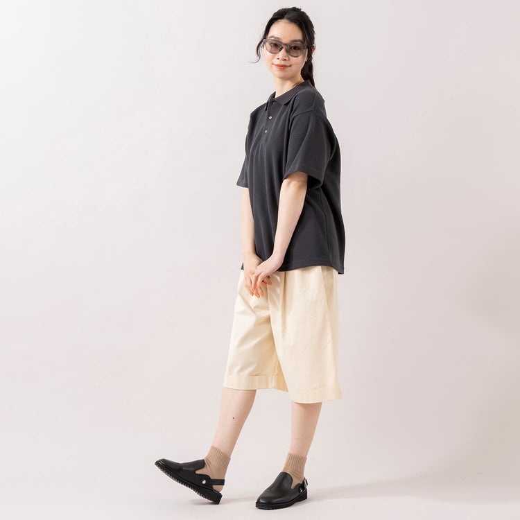 モデル身長 165cm,gym masterの7.2oz ドライワッフルポロ|GLENFIELDのシャークソールビジネスサンダル|TYMERのELIOT,https://market.e-begin.jp/products/grd_gym0092u_lala|https://market.e-begin.jp/products/jal_gfd0392q_lala|https://market.e-begin.jp/products/rid_tym0043r_lala