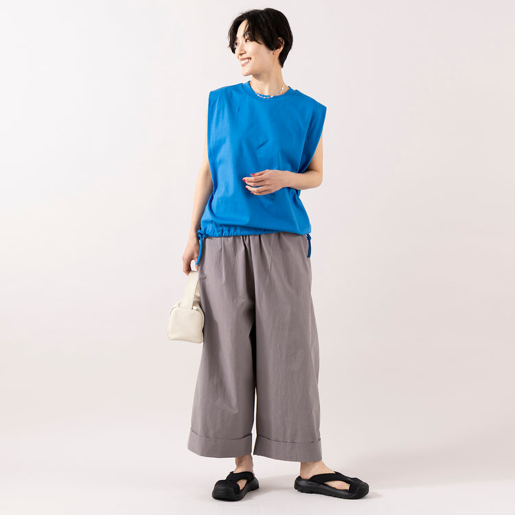 モデル身長 163cm,euphoric moodのDrawstring N/S Tops|UNIVERSAL OVERALLのUO34|rapiécageのフラワープレートチェーン アジャストネックレス,https://market.e-begin.jp/products/hpn_eup0299u_lala|https://market.e-begin.jp/products/sed_uni0291u_lala|https://market.e-begin.jp/products/rdx_rpc0310u_lala