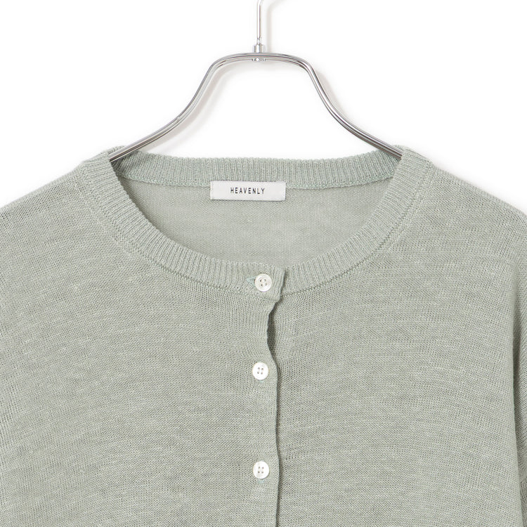 HEAVENLY | ヘブンリー　Linen Knit Crew Cardigan