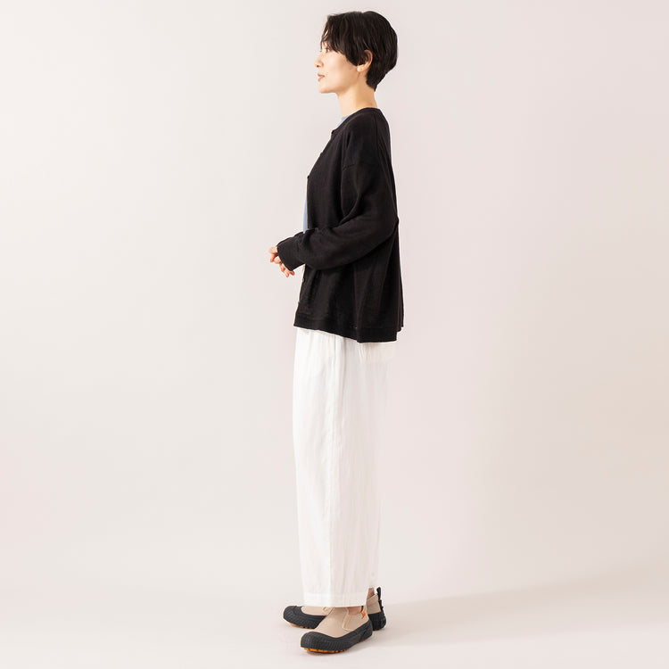 モデル身長 163cm,TUTIE.のコットンソロナフレンチスリーブTシャツ|TUTIE.のコットンリネンデニムタックパンツ|UNIVERSAL OVERALLのUO12|rapiécageのフラワープレートコードブレス,https://market.e-begin.jp/products/equ_tte0280u_lala|https://market.e-begin.jp/products/equ_tte0274u_lala|https://market.e-begin.jp/products/sed_uni0290u_lala|https://market.e-begin.jp/products/rdx_rpc0311u_lala