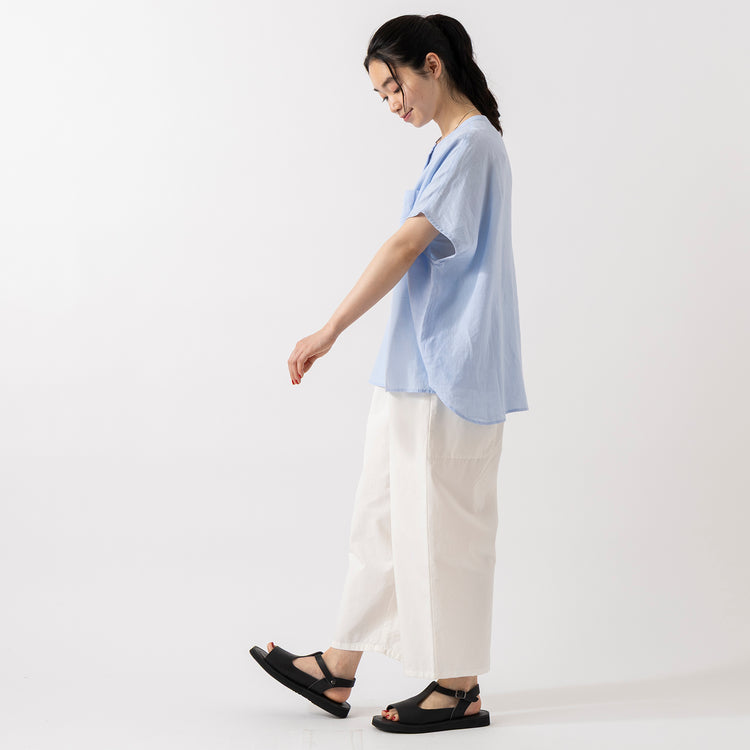 モデル身長165cm,HEAVENLYのHigh Count Twill W/Tapered PT|Organic handloomのHOHEN|Taaiiのベネチアンチェーンスリムネックレス,https://market.e-begin.jp/products/dlt_hvr0401u_lala|https://market.e-begin.jp/products/sed_ogh0415u_lala|https://market.e-begin.jp/products/tii_tii1120n_lala