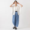 モデル身長165cm,TUTIE.のタカシマチヂミノースリーブプルオーバー|TUTIE.のコットンリネンデニムタックパンツ|Organic handloomのGURKHA PLATFORM|MASTER&Co.のクウォーターメッシュレザーベルト|Taaiiのベネチアンチェーンスリムネックレス,https://market.e-begin.jp/products/equ_tte0275u_lala|https://market.e-begin.jp/products/equ_tte0274u_lala|https://market.e-begin.jp/products/sed_ogh0417u_lala|https://market.e-begin.jp/products/mhg_msc0819p_lala|https://market.e-begin.jp/products/tii_tii1120n_lala