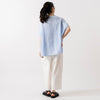 モデル身長165cm,HEAVENLYのLinen Frenchsleeve Wide Shirt|Organic handloomのHOHEN|Taaiiのベネチアンチェーンスリムネックレス,https://market.e-begin.jp/products/dlt_hvr0400u_lala|https://market.e-begin.jp/products/sed_ogh0415u_lala|https://market.e-begin.jp/products/tii_tii1120n_lala