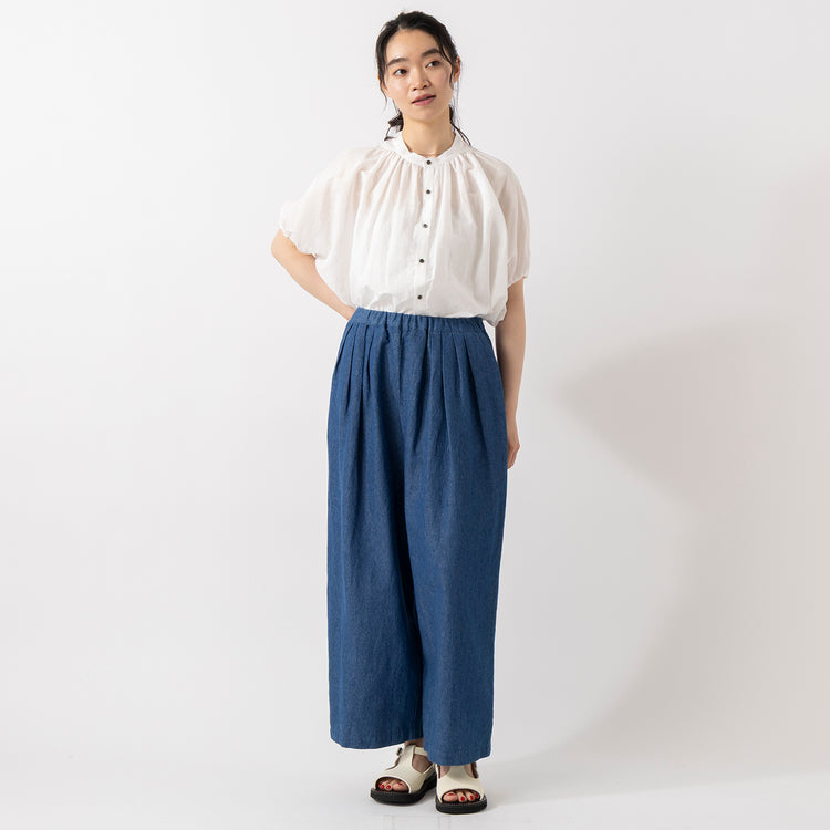 モデル身長165cm,MANONのSQUAREAMICAL SHT|Organic handloomのSIENA,https://market.e-begin.jp/products/mks_mnn0862s_lala|https://market.e-begin.jp/products/sed_ogh0418u_lala