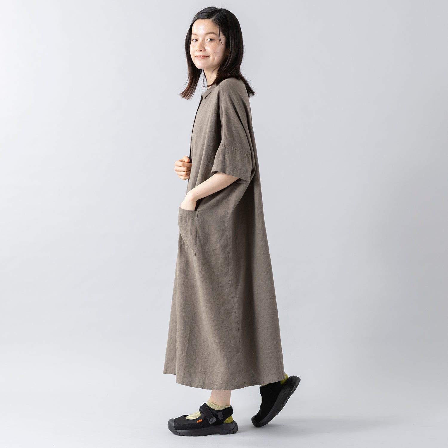 Heavenly | ヘブンリー Hemp Wide Shirt Onepiece