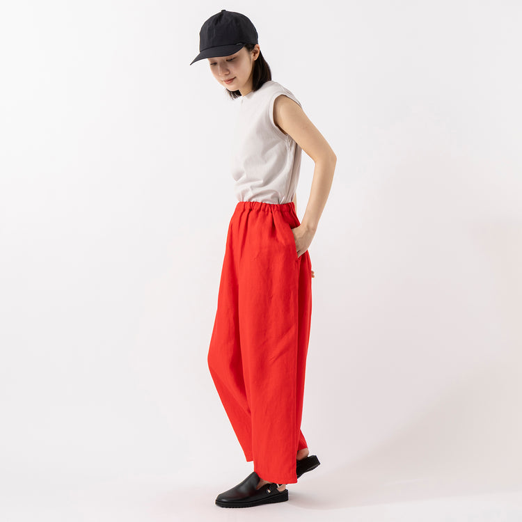 モデル身長163cm,HEAVENLYのCotton CS Nosleeve Pullover|GLENFIELDのシャークソールビジネスサンダル,https://market.e-begin.jp/products/dlt_hvr0485u_lala|https://market.e-begin.jp/products/jal_gfd0392q_lala