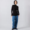 モデル身長165cm,HEAVENLYのRandom Rib Knit Mockneck PO|HEAVENLYのCotton Linen 12oz Denim 5P Pants|MOONSTARのオールネイビーのコットンスエードLOAFY,https://market.e-begin.jp/products/dlt_hvr0494r_lala|https://market.e-begin.jp/products/dlt_hvr0493r_lala|https://market.e-begin.jp/products/mns_mns0147p_lala